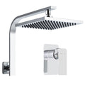 DS NA WElS 8'' Rain Shower Head Mixer Square High Pressure Wall Arm DIY Chrome
