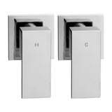 DS NA WElS 8'' Rain Shower Head Taps Square High Pressure Wall Arm DIY Chrome