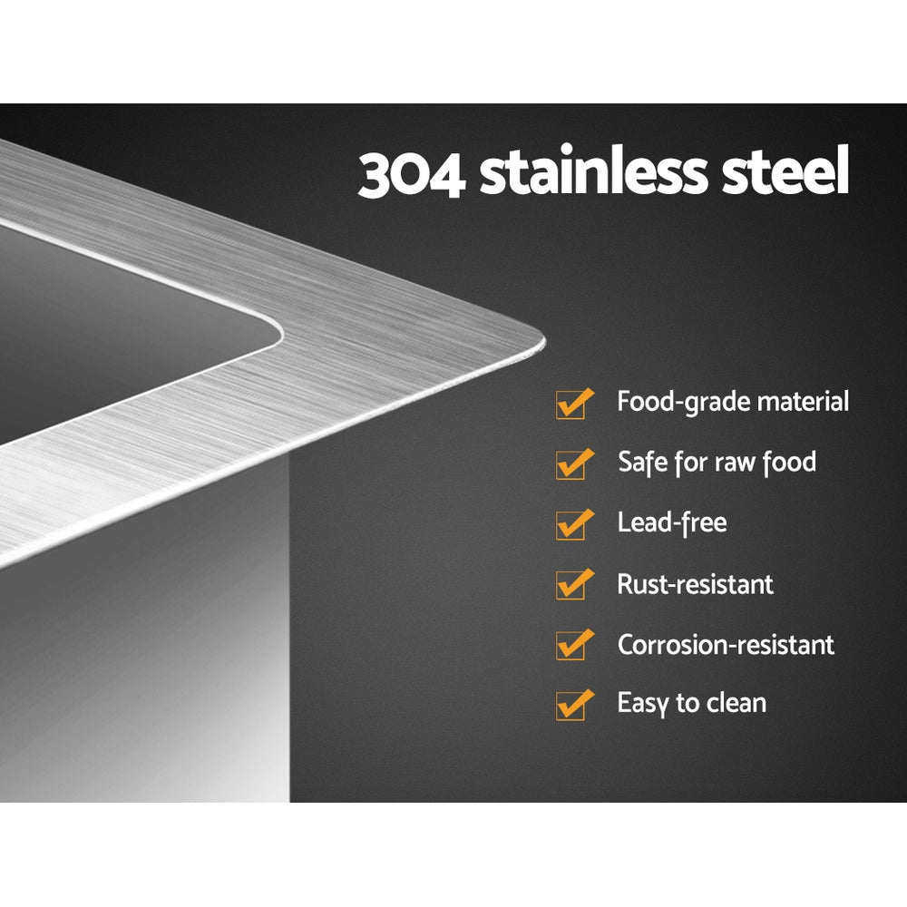 DS NA 36cm x 36cm Stainless Steel Kitchen Sink Under/Top/Flush Mount Silver