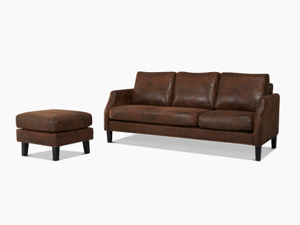 Adecor Corner Couch Brown