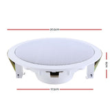 DS NA 2 x 6" In Ceiling Speakers Home 80W Speaker Theatre Stereo Outdoor