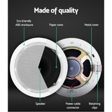 DS NA 2 x 6" In Ceiling Speakers Home 80W Speaker Theatre Stereo Outdoor