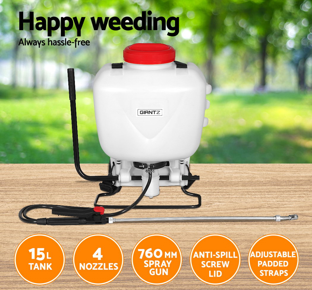 DS NA Weed Sprayer 15L Knapsack Backpack Pesticide Spray Fertiliser Farm Garden