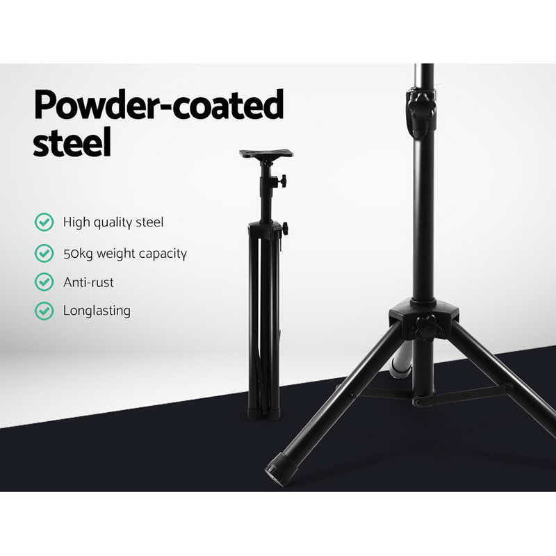DS NA Set of 2 Adjustable 120CM Speaker Stand - Black