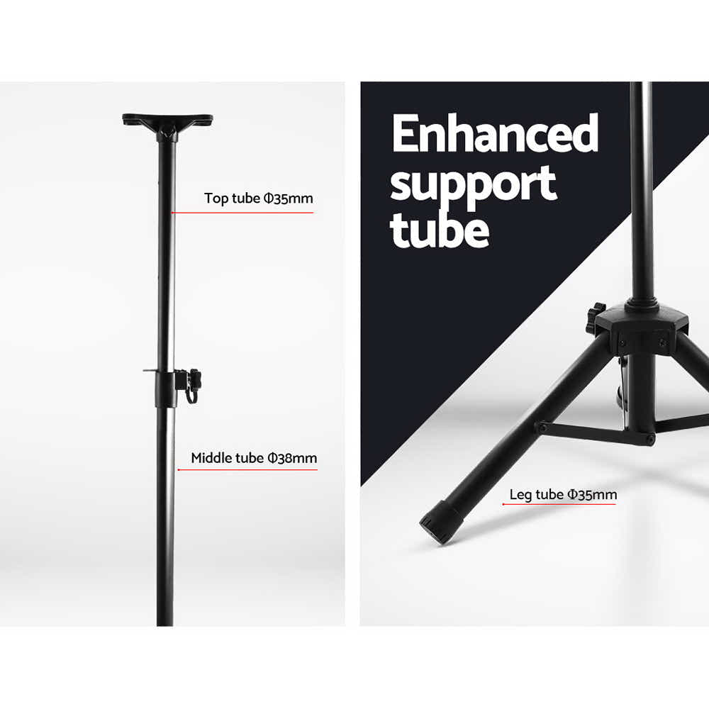 DS NA Set of 2 Adjustable 120CM Speaker Stand - Black