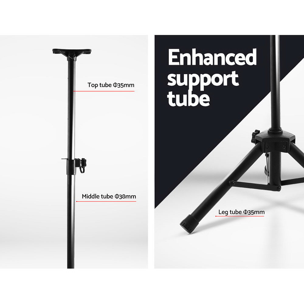 DS NA Set of 2 Adjustable 120CM Speaker Stand - Black