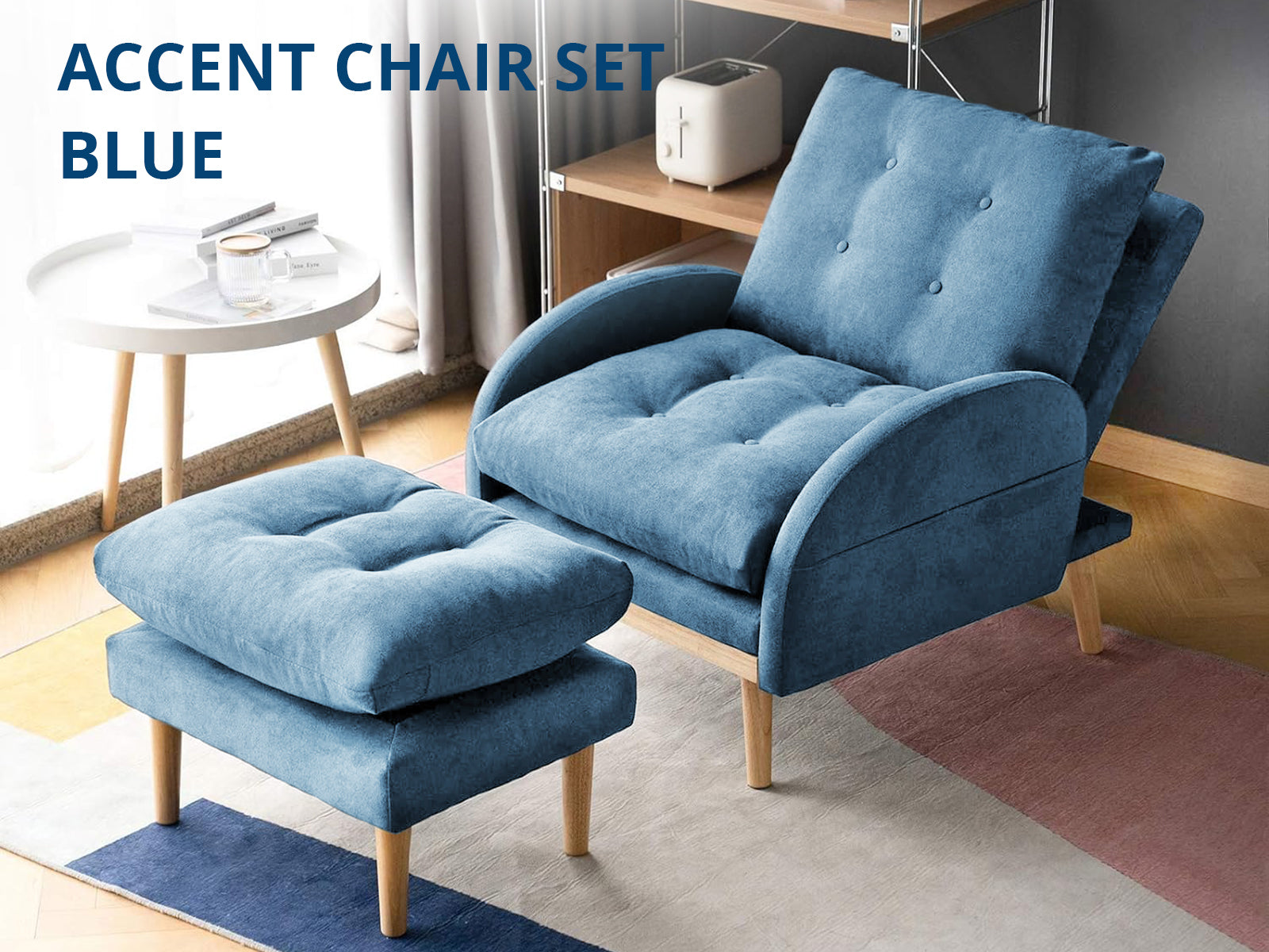 Accent Chair Set Blue