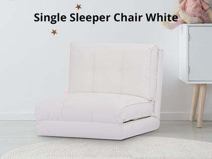 Single Sleeper Chair White