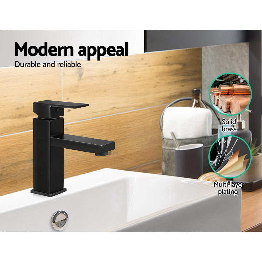 DS NA Basin Mixer Tap Faucet Bathroom Vanity  Top WELS Standard Brass Black