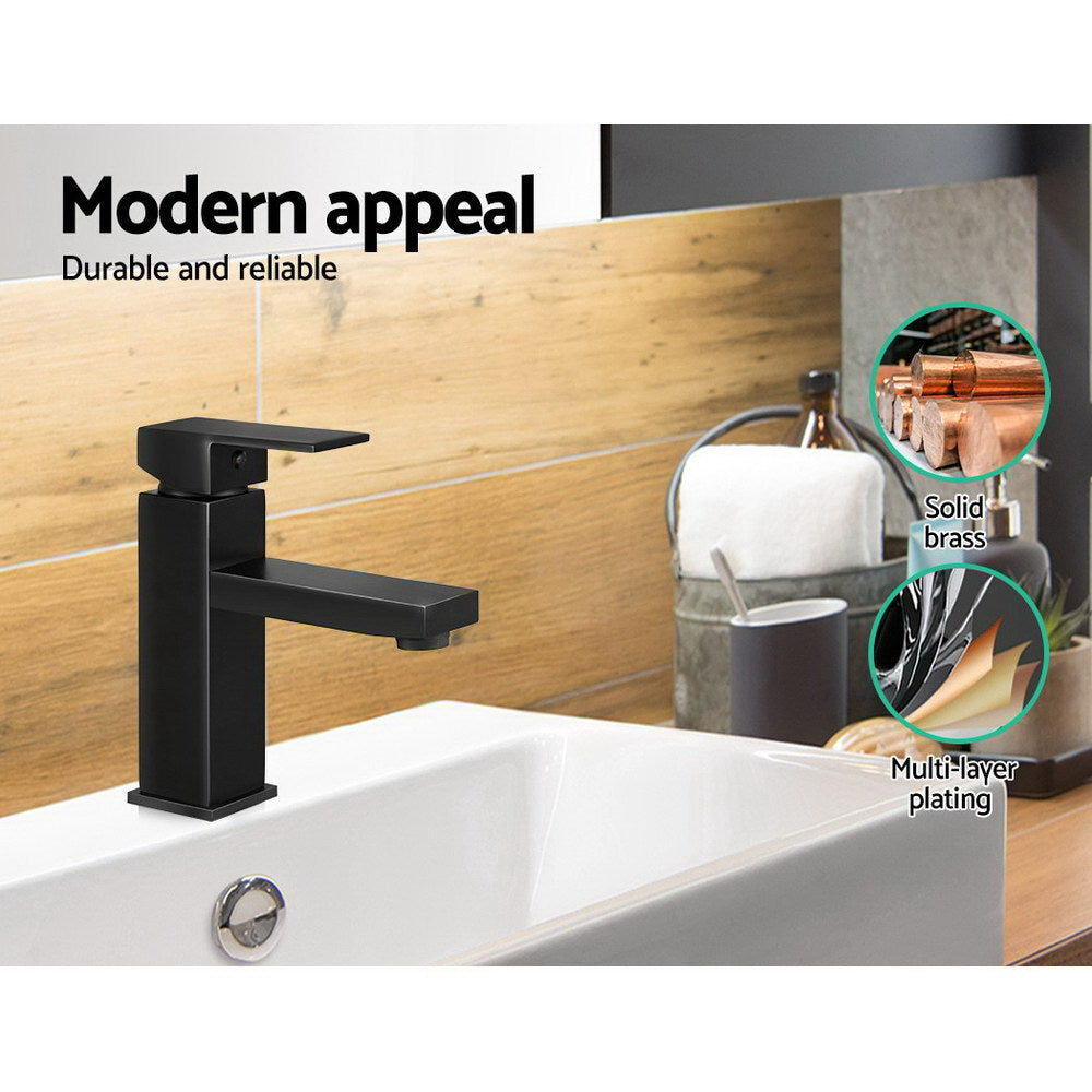 DS NA Basin Mixer Tap Faucet Bathroom Vanity  Top WELS Standard Brass Black