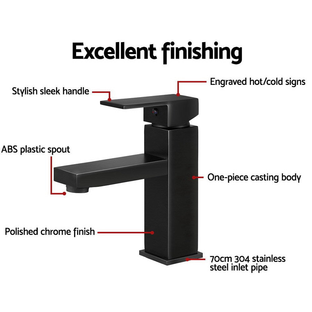 DS NA Basin Mixer Tap Faucet Bathroom Vanity  Top WELS Standard Brass Black