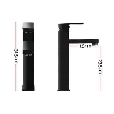 DS NA Cefito Basin Mixer Tap Faucet Black