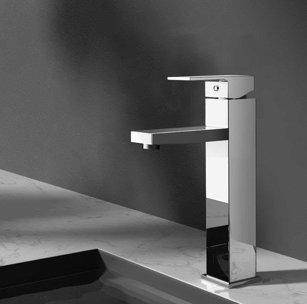 DS NA Cefito Basin Mixer Tap Faucet Silver