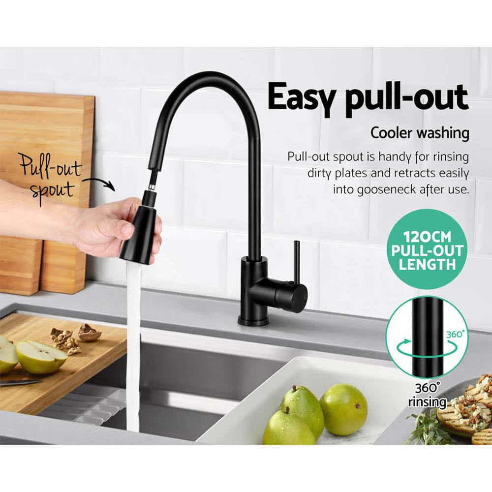DS NA Cefito Pull-out Mixer Faucet Tap - Black