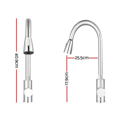 DS NA Cefito Pull-out Mixer Faucet Tap - Silver