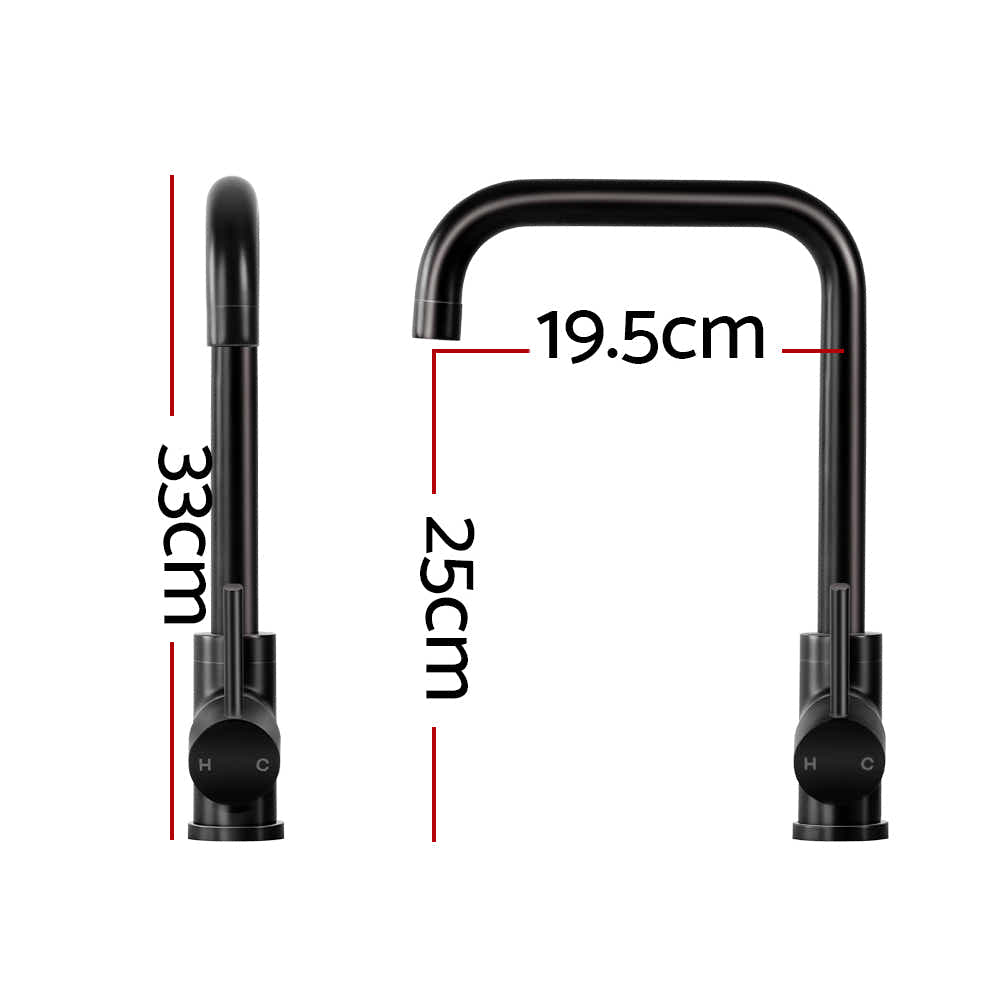 DS NA Cefito Mixer Kitchen Faucet Tap Swivel Spout WELS Black