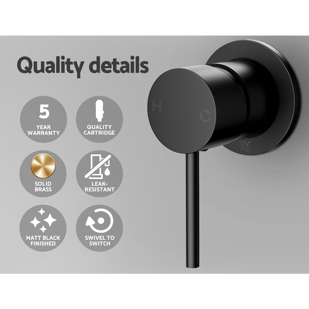 DS NA Cefito Bathroom Mixer Shower Wall Tap Faucet  Sink Bathtub Brass Black