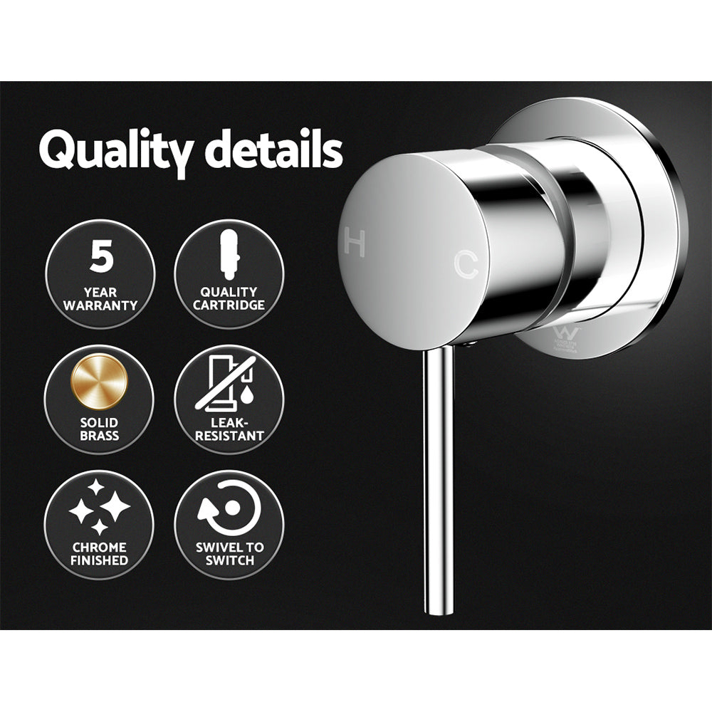 DS NA Cefito Bathroom Mixer Shower Wall Tap Faucet  Sink Bathtub Brass Chrome