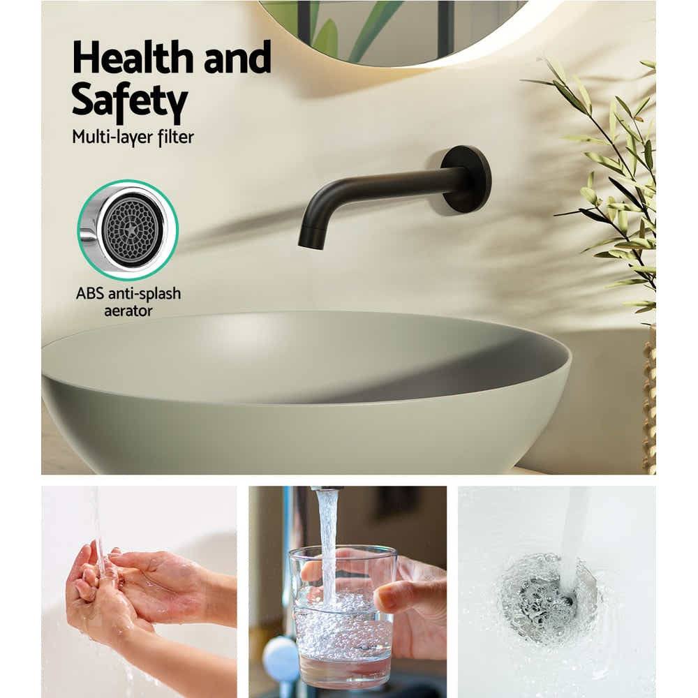 DS NA Cefito Bathroom Spout Tap Water Outlet Bathtub Wall Mounted Black