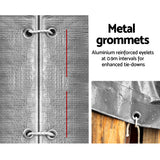 6x9m Tarp Camping Tarps Poly Tarpaulin Heavy Duty Cover 180gsm Silver