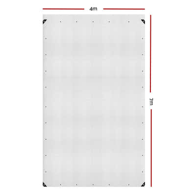 4x7m Tarp Camping Tarps Poly Tarpaulin Heavy Duty Cover 135gsm Clear