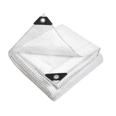 DS NA Instahut 6x9m Tarp Camping Poly Tarpaulin Heavy Duty Cover 135gsm Clear