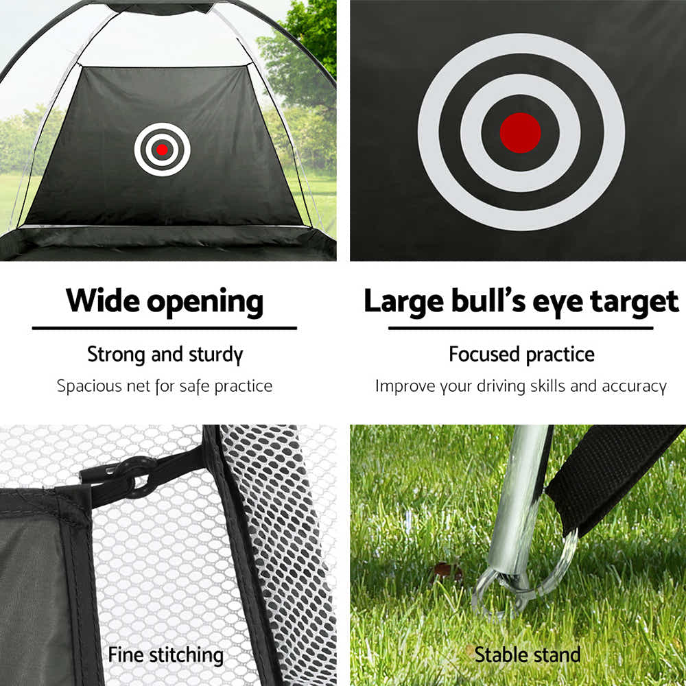 DS NA Golf Practice Net And Training Mat Set Cage Training Aid Hitting Mat