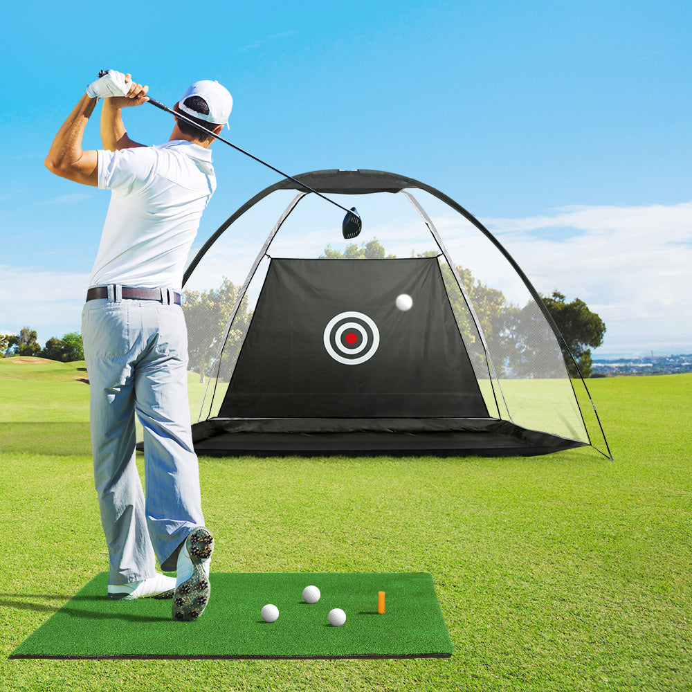 DS NA Golf Practice Net And Training Mat Set Cage Training Aid Hitting Mat