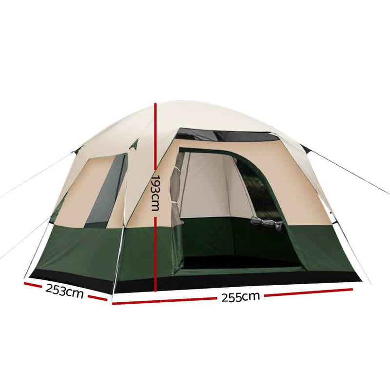 DS NA Weisshorn Family Camping Tent 4 Person Hiking Beach Tents Green