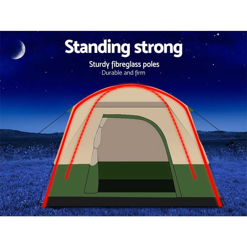 DS NA Weisshorn Family Camping Tent 4 Person Hiking Beach Tents Green