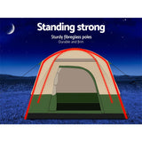 DS NA Weisshorn Family Camping Tent 4 Person Hiking Beach Tents Green
