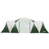 DS NA Weisshorn Family Camping Tent 12 Person Hiking Beach Tents (3 Rooms) Green