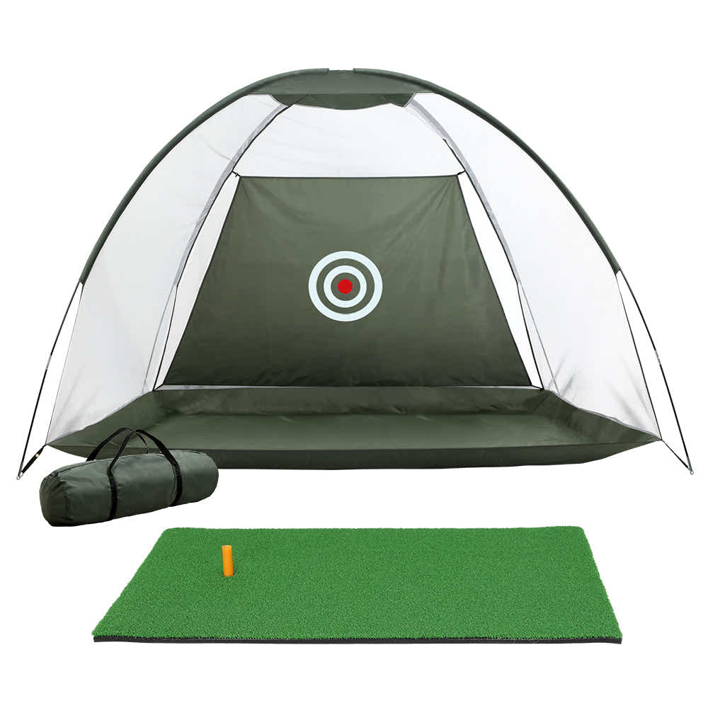 DS NA Everfit Golf Practice Net And Training Mat Driving Range Target HittingMat