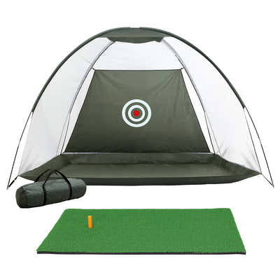 DS NA Everfit Golf Practice Net And Training Mat Driving Range Target HittingMat