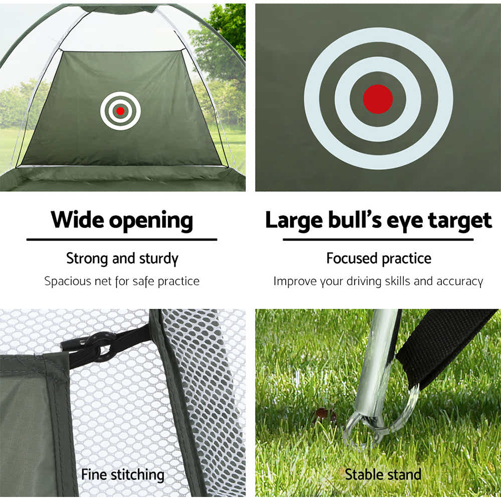 DS NA Everfit Golf Practice Net And Training Mat Driving Range Target HittingMat