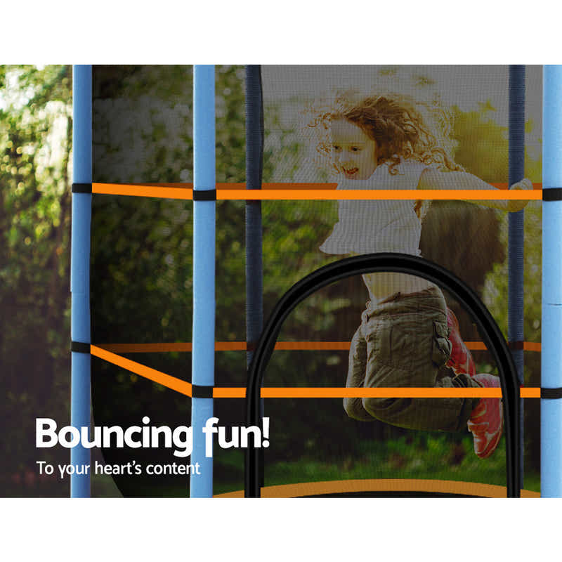 DS NA 4.5FT Trampoline Round Trampolines Kids Enclosure Outdoor Indoor Gift