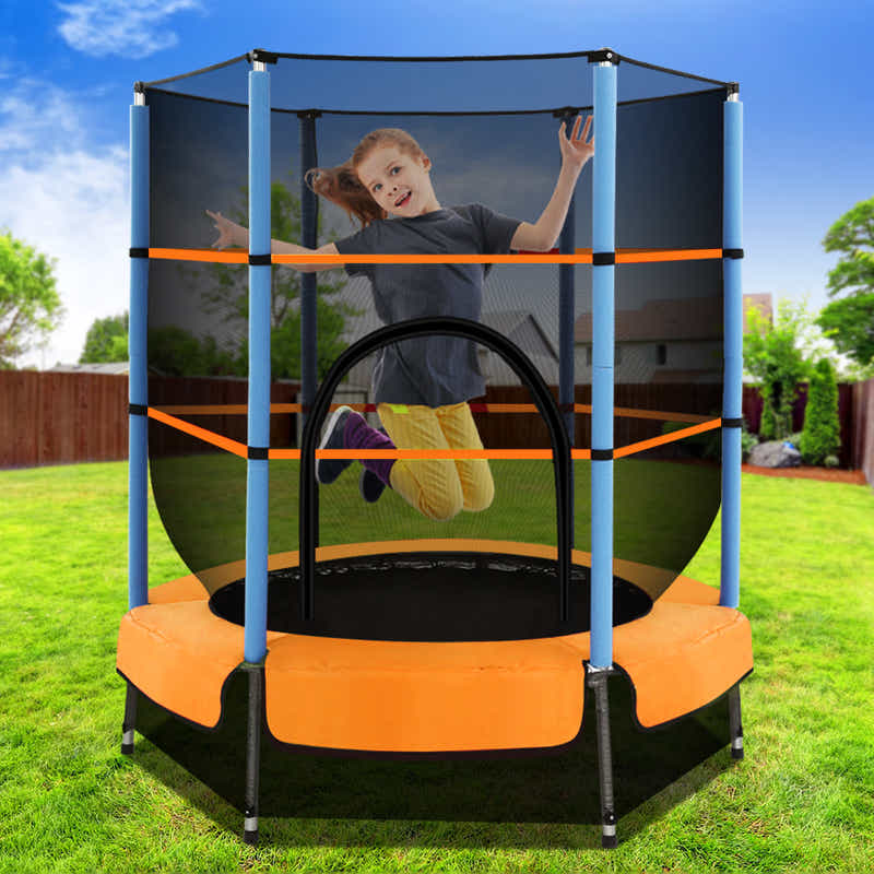 DS NA 4.5FT Trampoline Round Trampolines Kids Enclosure Outdoor Indoor Gift