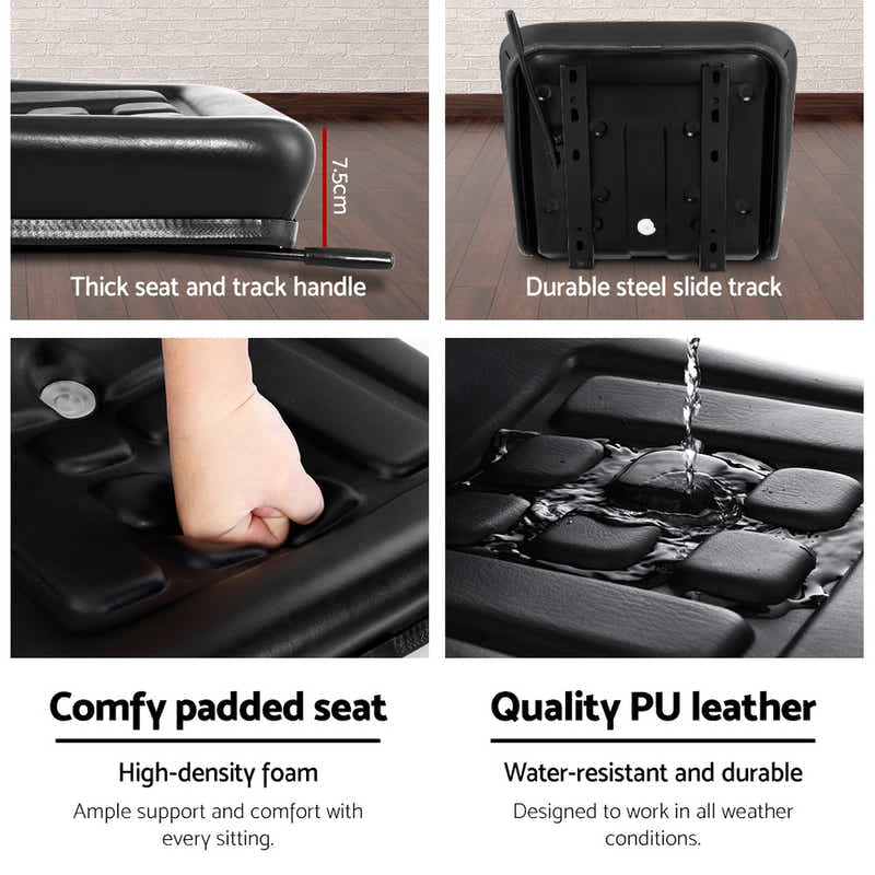 Tractor Seat Forklift Excavator Universal Suspension Backrest Truck Chair