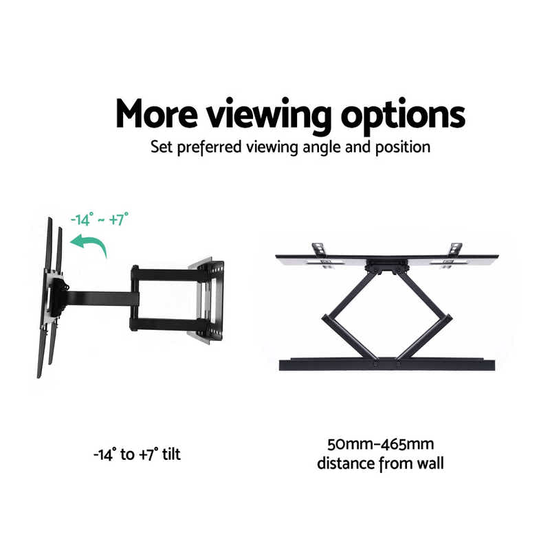 DS NA TV Wall Mount Bracket Tilt Swivel Full Motion Flat LED LCD 32 to 70 inch