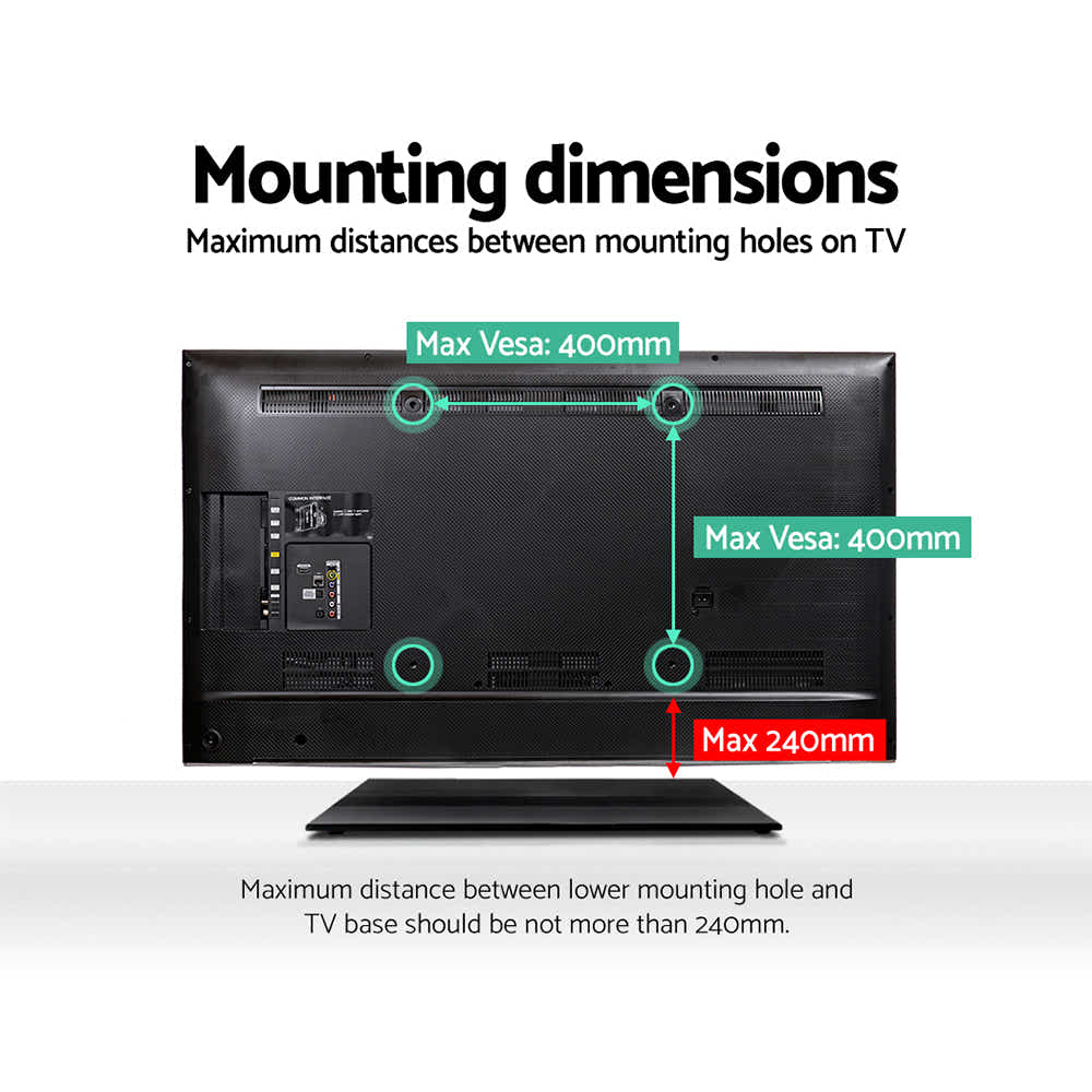 DS NA Artiss Table Top TV Swivel Mounted Stand