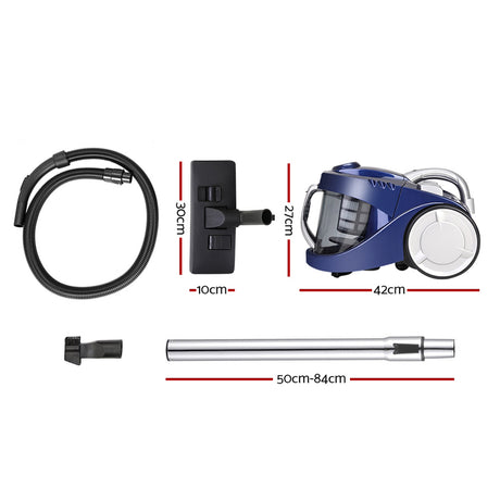 DS NA Devanti Vacuum Cleaner Bagless Vac Home Office Car 2200W Blue