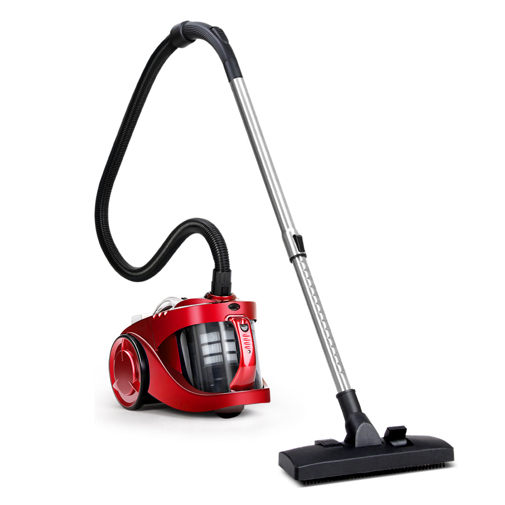 DS NA Devanti Bagless Vacuum Cleaner  Vac HEPA Filter Car Home Office 2200W Red