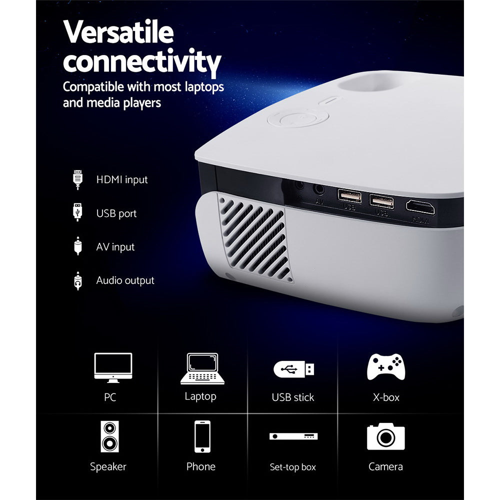 Mini Video Projector Wifi USB HDMI Portable HD 1080P Home Projector