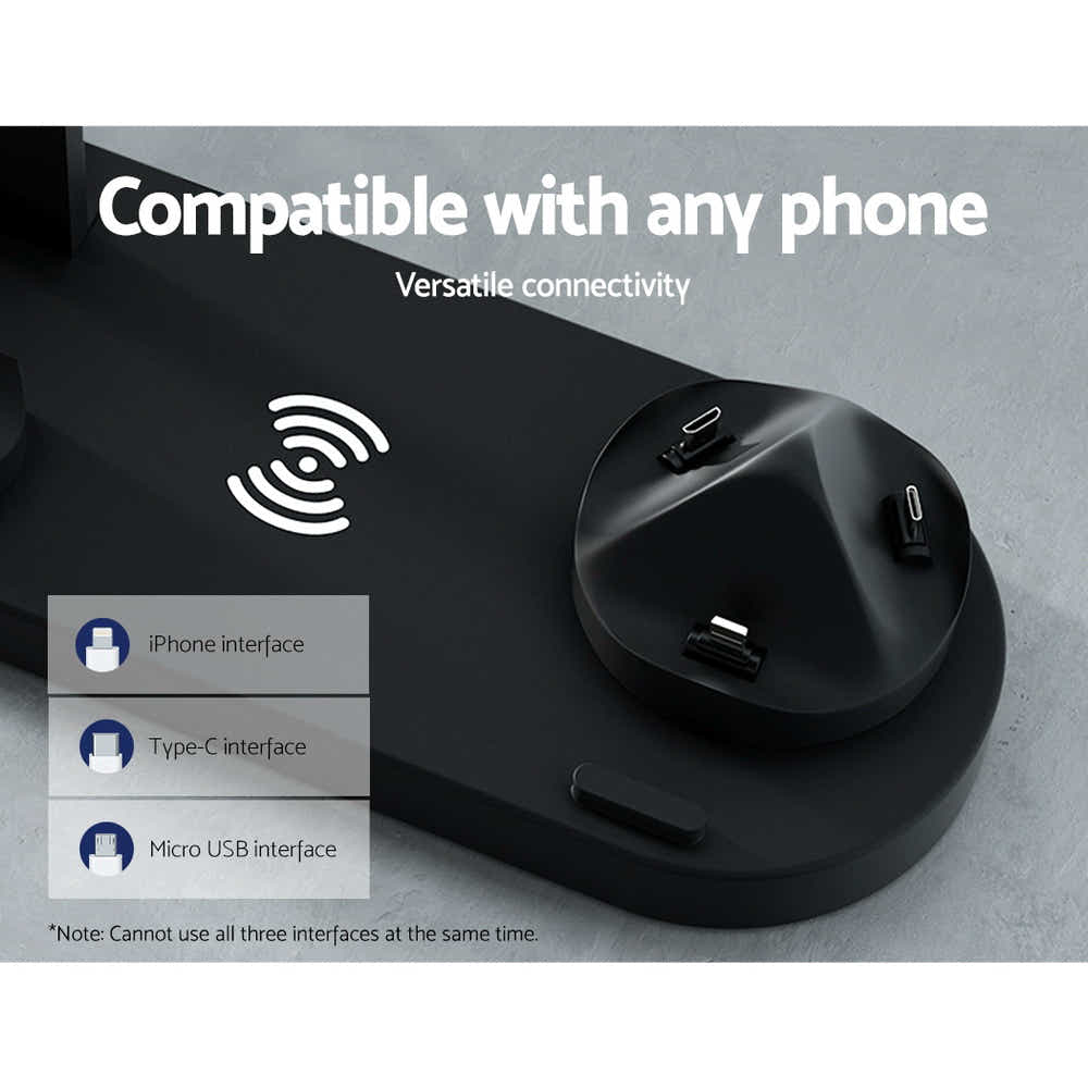 DS NA Devanti 4-in-1 Wireless Charger  Multi-function Charging Station for Phone
