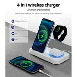 DS NA Devanti 4-in-1 Wireless Charger Dock Fast Charging for Phone White
