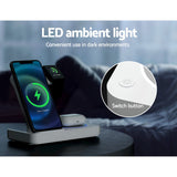DS NA Devanti 4-in-1 Wireless Charger Dock Fast Charging for Phone White