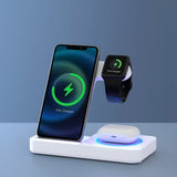 DS NA Devanti 4-in-1 Wireless Charger Dock Fast Charging for Phone White
