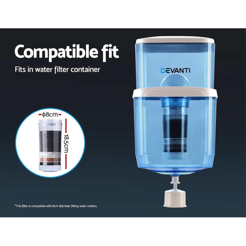 Devanti Water Cooler Dispenser 6-Stage Ceramic Mineral Filter