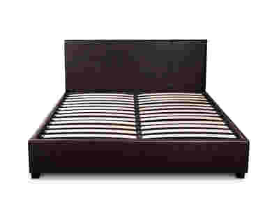 Bass PU Storage Bed and Bonnell Mattress Combo - Queen