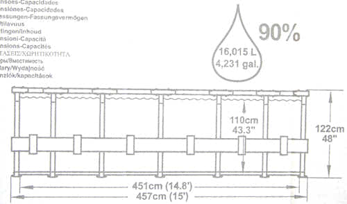 DS BESTWAY STEEL PRO 15FT POOL 4.57 x 1.22m